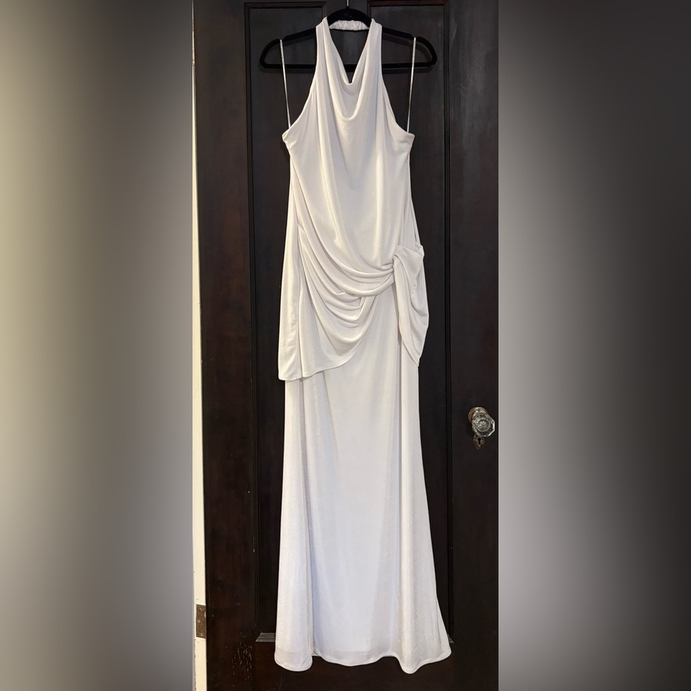 Anthropology Katie May Asymmetrical White Draped Dress
